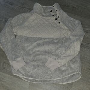 Abercrombie & Fitch Tan Quilted Cowl Neck Sweater